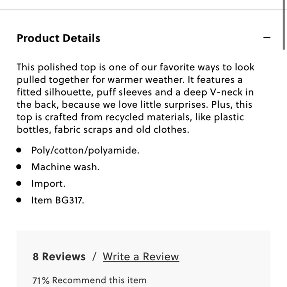 J. Crew V Back Puffed Sleeve in a textured Plaid. New, without tags. Cream, tan - Picture 9 of 15